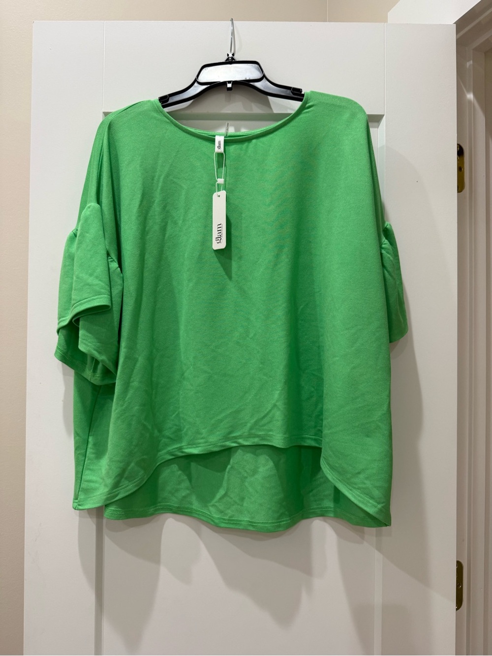 NWT Glam Kelly Green Oversized Knit Top Medium